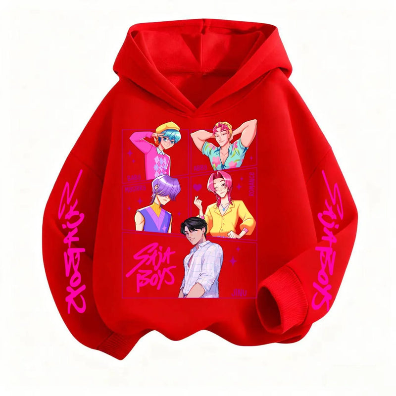 Moletom com capuz com zíper Anime kpop huntrix Demon Hunters