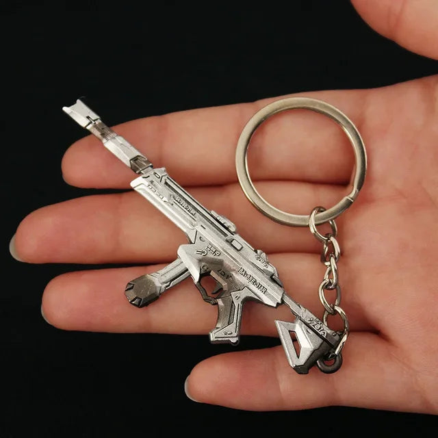 Valorant corpo a corpo reaver 2.0 karambit chaveiro para homem jogo periférico m4 samurai punhal modelo metal chaveiro pingente jóias presente