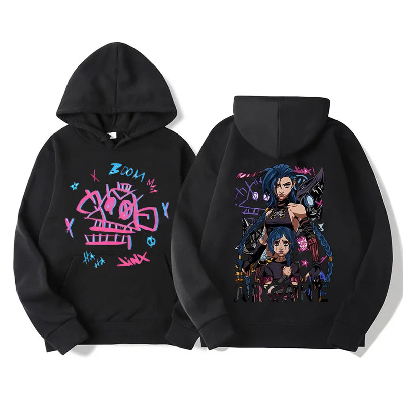 Moletom Jinx Harajuku Anime Arcane