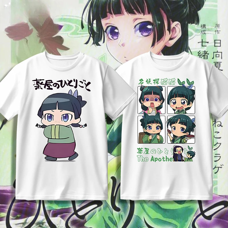 Verão anime o boticário diários oversized t camisa das mulheres dos homens o-pescoço manga curta engraçado tshirt maomao cosplay camisetas gráficas