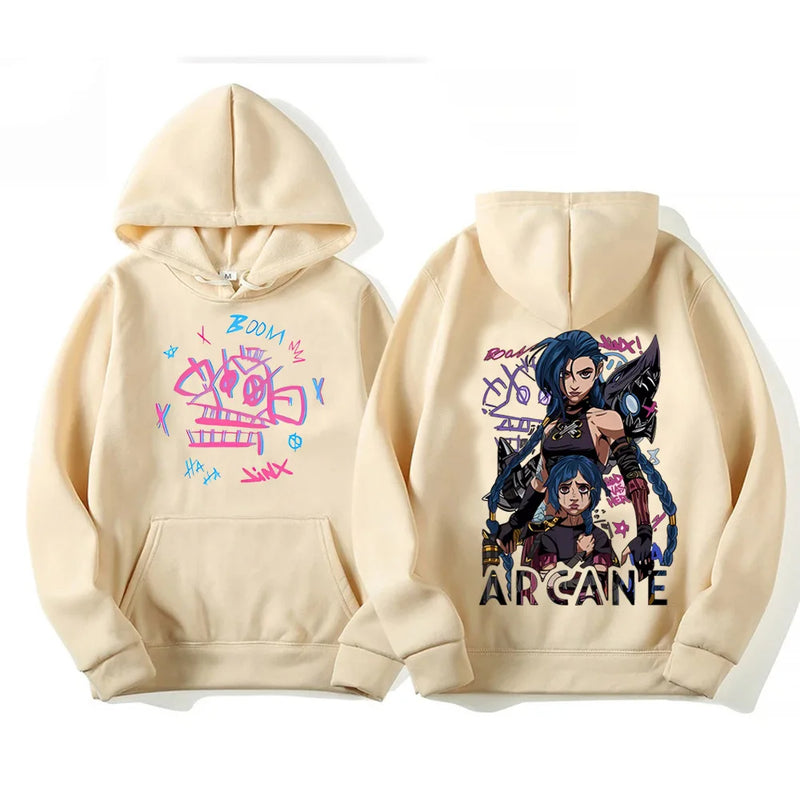 Moletom Jinx Harajuku Anime Arcane