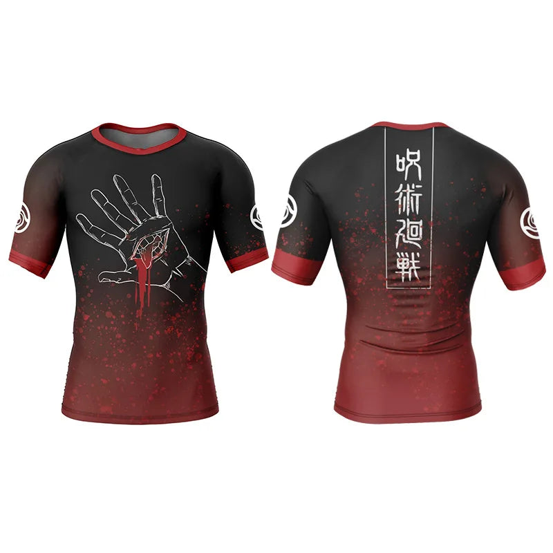 Camiseta compressão Sukuna 3d premium Anime Jujutsu Kaisen