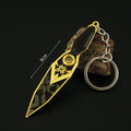 Valorant corpo a corpo reaver 2.0 karambit chaveiro para homem jogo periférico m4 samurai punhal modelo metal chaveiro pingente jóias presente