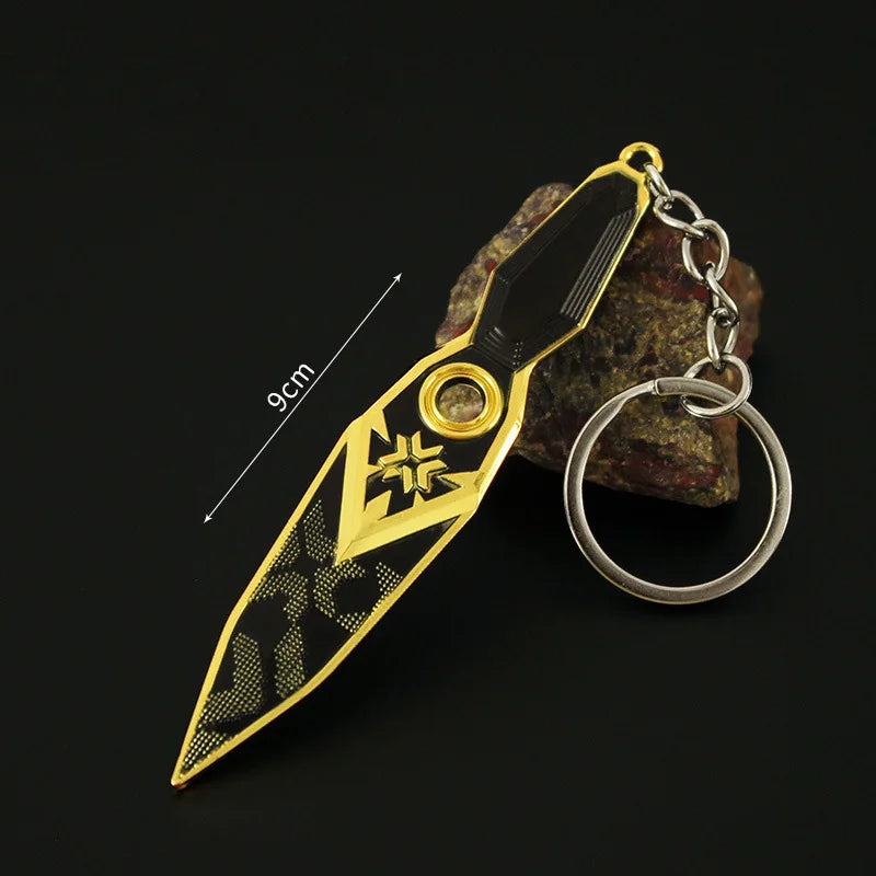 Valorant corpo a corpo reaver 2.0 karambit chaveiro para homem jogo periférico m4 samurai punhal modelo metal chaveiro pingente jóias presente