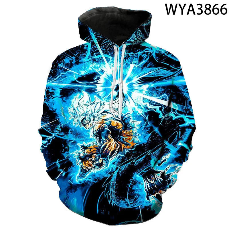 Moletom Goku 3D com capuz Anime Dragon Ball