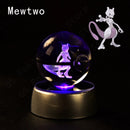 Pokeball Pikachu, Gengar, Mew, Mewtwo, Lamp Base, 3D Crystal Ball