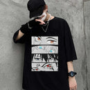 Camiseta casual olhar Gojo/Sukuna/Megumi Anime jujutsu kaisen