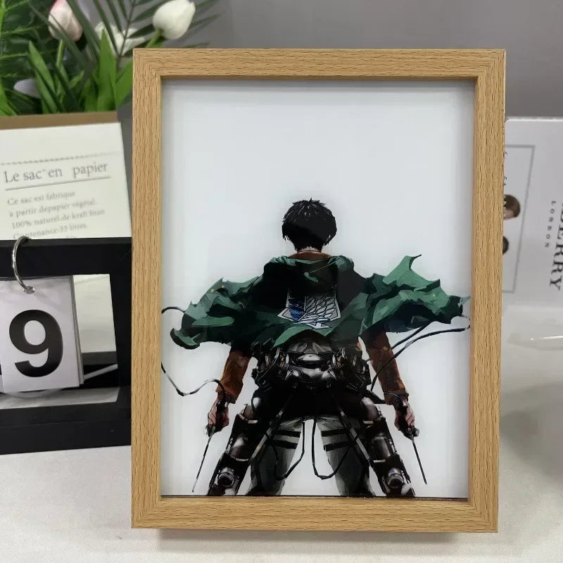 Quadro com pintura luminosa Anime Ataque em tita
