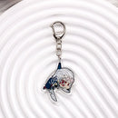 Personagens de anime demon slayer na moda acrílico chaveiro acessórios saco charme criativo mochila pingente chaveiro presentes para amigos