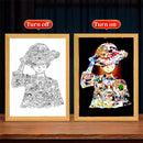 Quadro em led night  Zoro, Luffy Anime One Piece