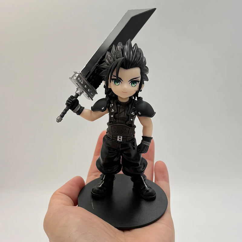 Anime nuvem conflito tifa lockhart aerith gainsborough zack · figura de cabelo modelo brinquedo pvc ornamento de mesa acessórios presente 11-12.5cm