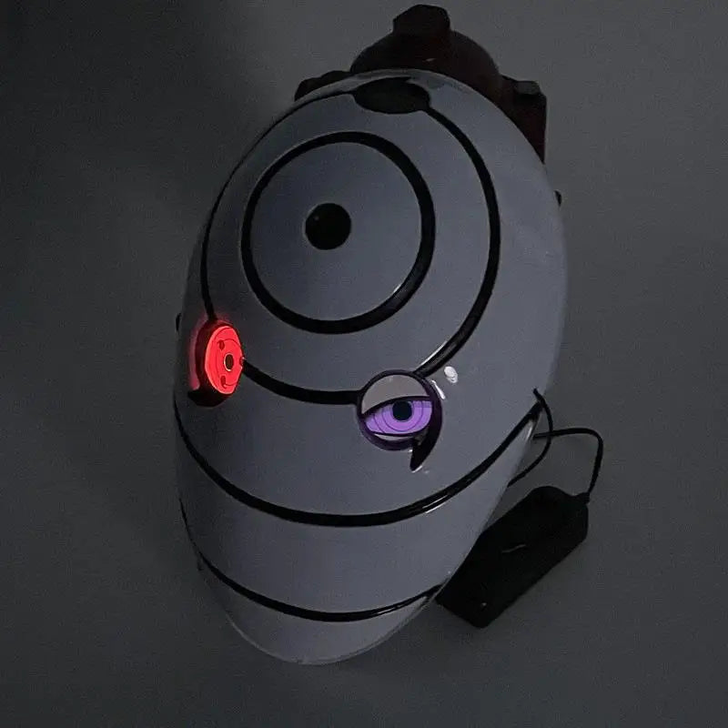 Mascara tobi obito ninja akatsuki com led Anime Naruto