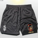 Shorts fitness de compreensão Anime Attack on Titan