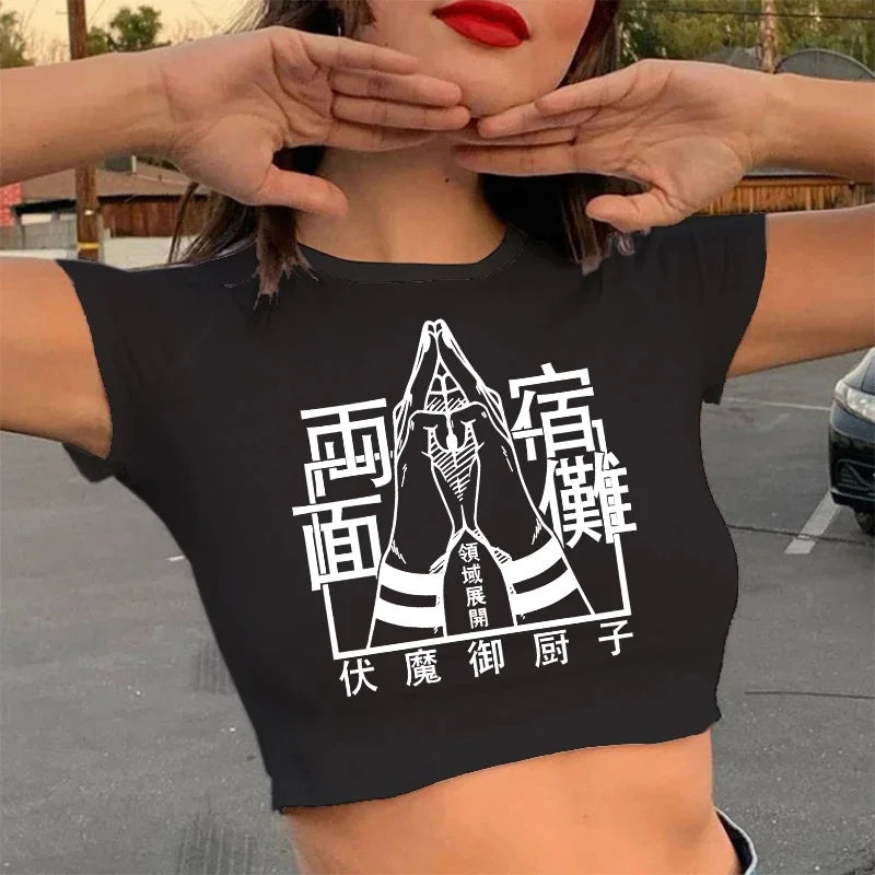 Camiseta gojo satoru, yuji itadori Anime jujutsu kaisen