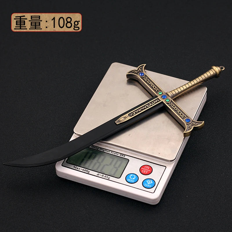 Espada Night Dracule Mihawk Em Metal 24cm Anime One Piece