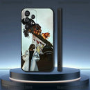 Capa de Celular Serie Alice in Borderland para Samsung Galaxy A73,31,32,72,41,53,52,71,22,5G,Note,J7,8,9 Capa preta macia