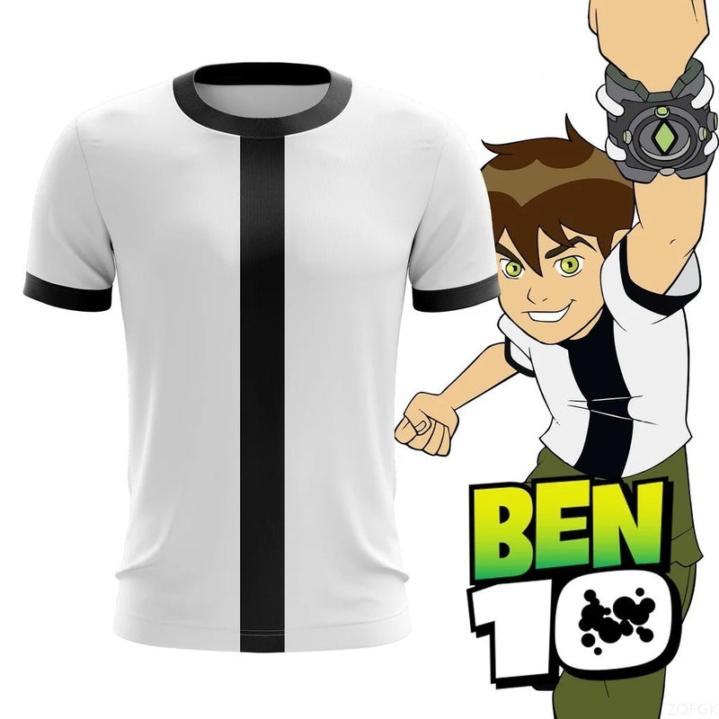 2025 anime omnitrix ben10 cosplay camisetas 3d ben tennyson impressão criança dos desenhos animados camiseta verão das mulheres dos homens harajuku manga curta y2k topos