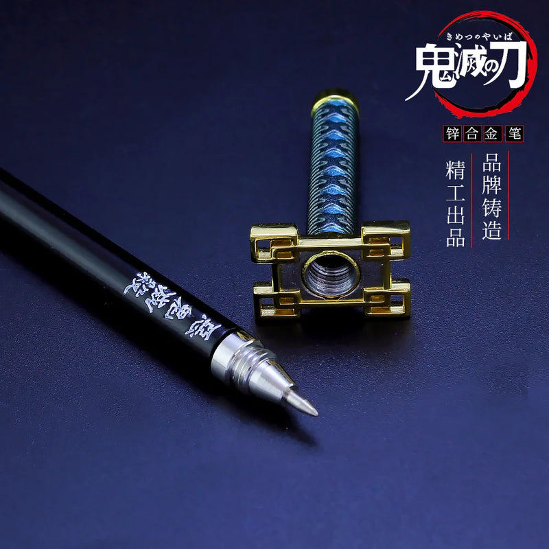Mini espata caneta Kimetsu No Yaiba Tanjirou Weapon Black Refill Anime Demon Slayer 20CM