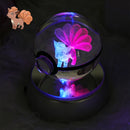 Figura Crystal Ball 3D  Pokeball, Rayquaza, Umbreon, Mew, Gengar, Idéia, Vulpix LeD