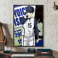 Popular anime japonês azul bloqueio cartaz hd arte pegajosa parede à prova dwaterproof água casa sala de estar quarto barra decoração estética