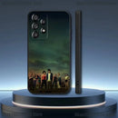 Capa de Celular Serie Alice in Borderland para Samsung Galaxy A73,31,32,72,41,53,52,71,22,5G,Note,J7,8,9 Capa preta macia