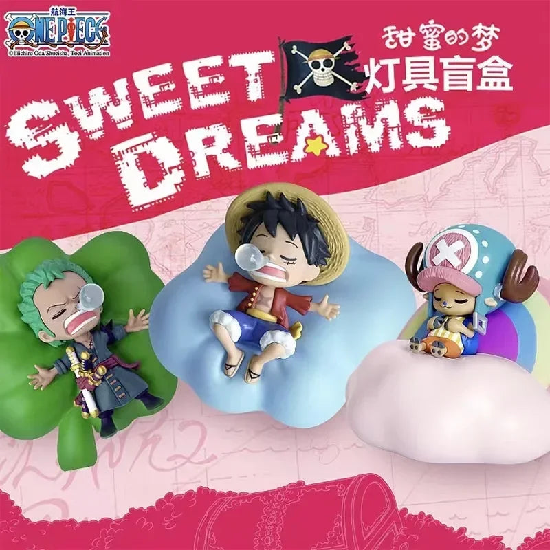 Action Figure membros do chapéu de palha dormindo Anime One piece