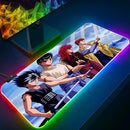 Mouse Pad RGB LED Brilhante, Teclado PC Gamer Anime Yuyu hakusho