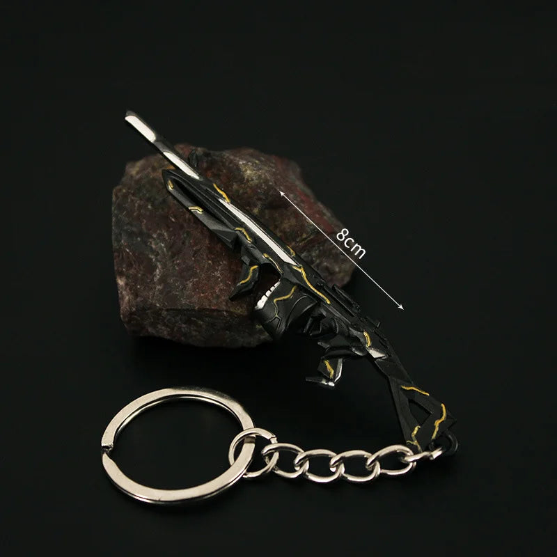 Valorant corpo a corpo reaver 2.0 karambit chaveiro para homem jogo periférico m4 samurai punhal modelo metal chaveiro pingente jóias presente