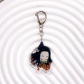 Personagens de anime demon slayer na moda acrílico chaveiro acessórios saco charme criativo mochila pingente chaveiro presentes para amigos