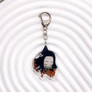 Personagens de anime demon slayer na moda acrílico chaveiro acessórios saco charme criativo mochila pingente chaveiro presentes para amigos