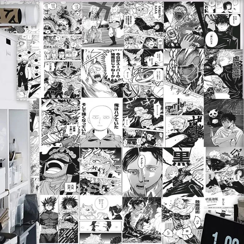 Papel de parede adesivo estilo manga 21x30cm 20/30/40