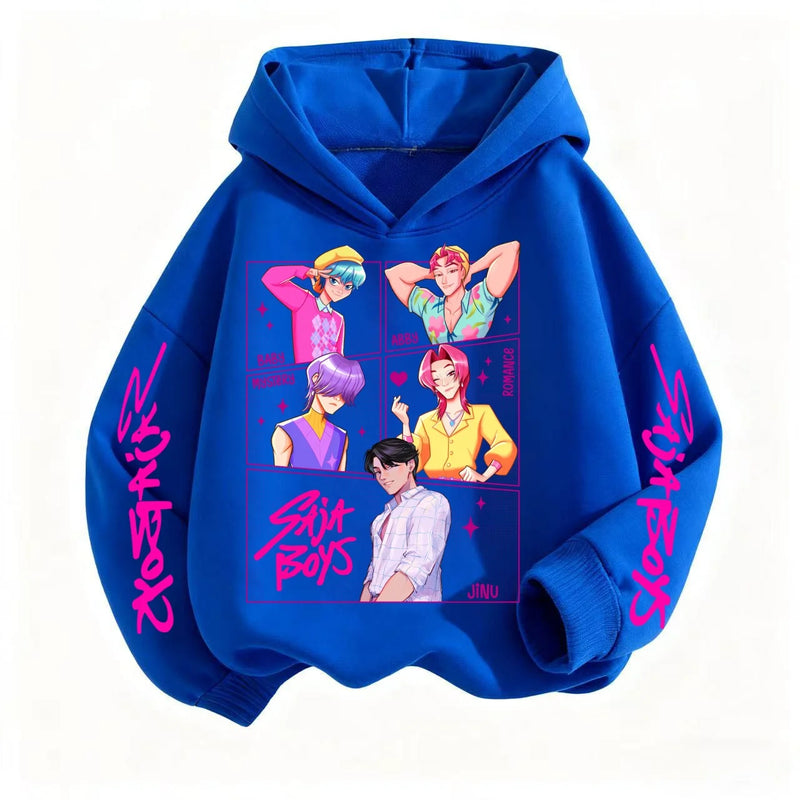 Moletom com capuz com zíper Anime kpop huntrix Demon Hunters