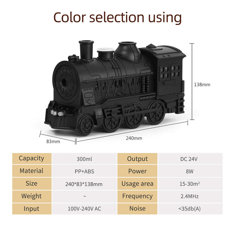 Trem Expresso Hogwarts Umidificador de Ar Névoa com Lâmpada LED, Difusor Aroma, Atomizador