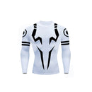 Camiseta de compressão Sukuna 3D com manga comprida Anime jujutsu kaisen