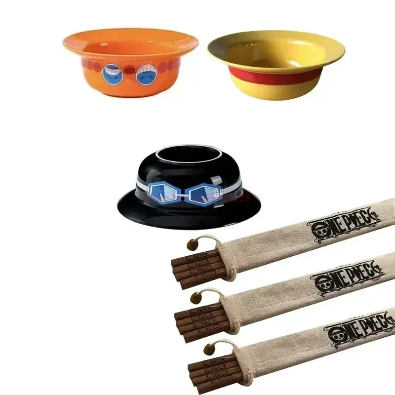 Tigela e xicara Luffy chapéu de palha Anime One piece 1 pc