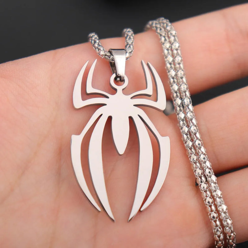 Colar Pingente de Aço Homem aranha