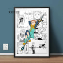 Quadro 7 Sete Pecados Capitais estilo Manga Anime Nanatsu no Taizai