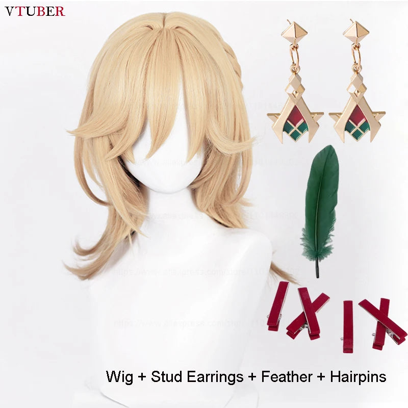 Peruca Kaveh Anime Genshin Impact, 50cm