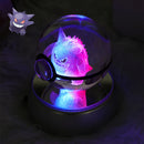 Figura Crystal Ball 3D  Pokeball, Rayquaza, Umbreon, Mew, Gengar, Idéia, Vulpix LeD