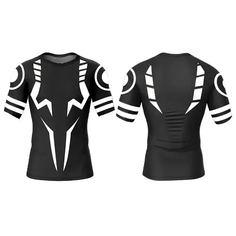 Camiseta de compressão 3D anime Jujutsu Kaisen masculina
