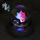 Figura Crystal Ball 3D  Pokeball, Rayquaza, Umbreon, Mew, Gengar, Idéia, Vulpix LeD
