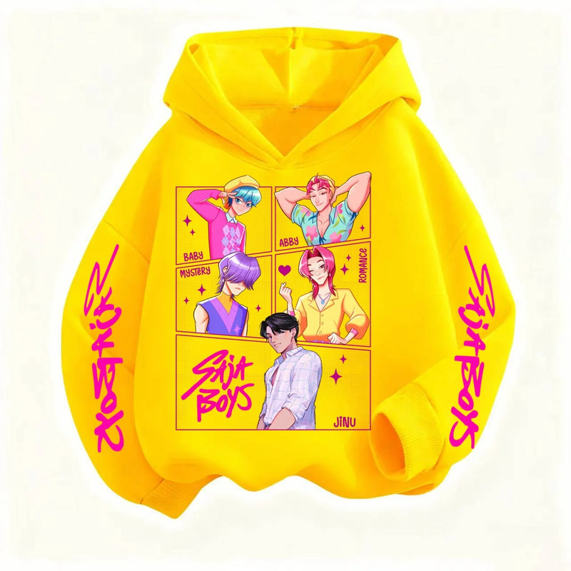 Moletom com capuz com zíper Anime kpop huntrix Demon Hunters