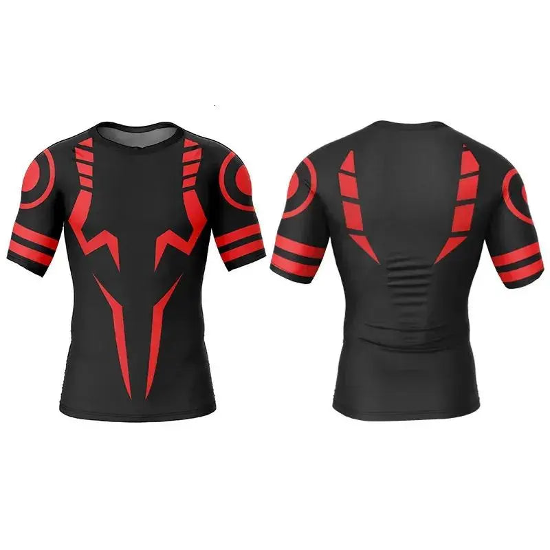 Camiseta de compressão 3D anime Jujutsu Kaisen masculina