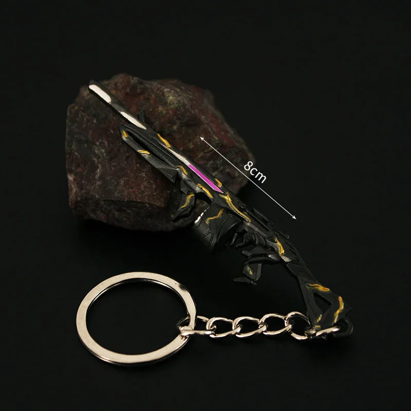 Valorant corpo a corpo reaver 2.0 karambit chaveiro para homem jogo periférico m4 samurai punhal modelo metal chaveiro pingente jóias presente