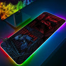Mouse Pad RGB LED Brilhante, Teclado PC Gamer Anime Yuyu hakusho