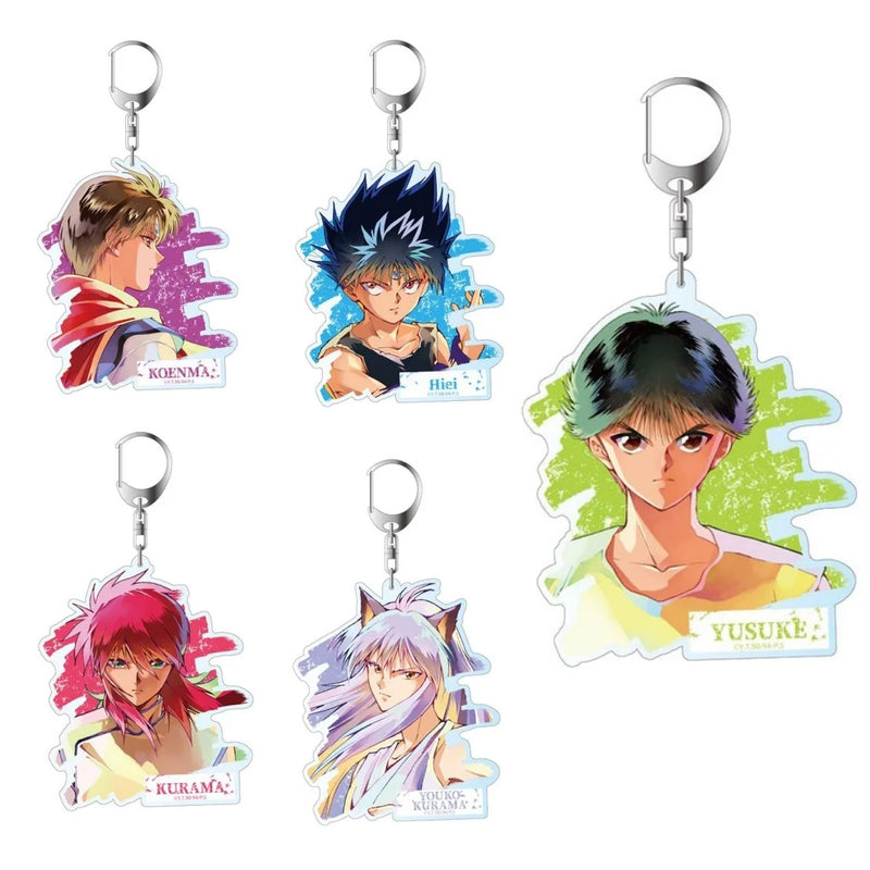 Chaveiro Acrílico Hiei, Kurama, Yuusuke, Urameshi, Anime Yu Yu Hakusho,  6cm