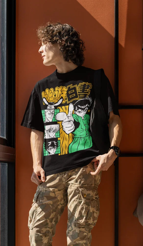 Camisata, Kuwabara Kurama Yusuke Hiel, Camiseta Anime Yu Yu Hakusho