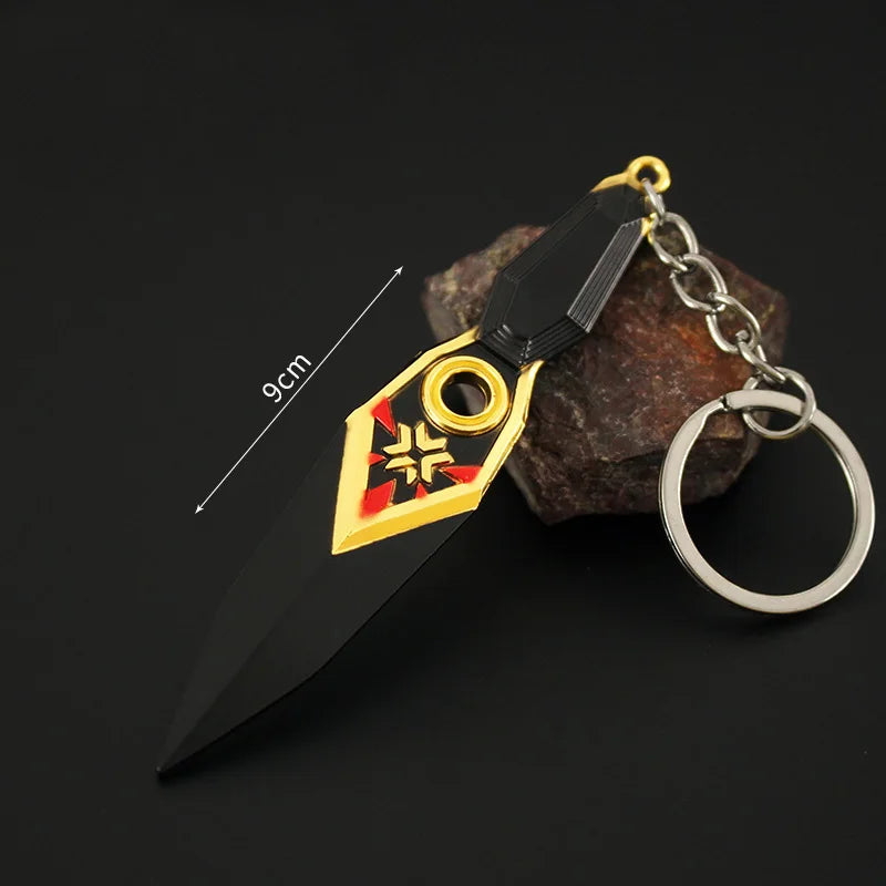 Valorant corpo a corpo reaver 2.0 karambit chaveiro para homem jogo periférico m4 samurai punhal modelo metal chaveiro pingente jóias presente
