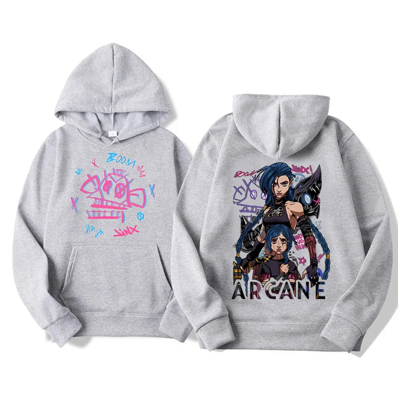 Moletom Jinx Harajuku Anime Arcane