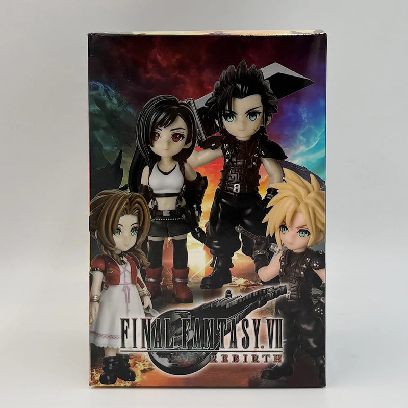 Anime nuvem conflito tifa lockhart aerith gainsborough zack · figura de cabelo modelo brinquedo pvc ornamento de mesa acessórios presente 11-12.5cm